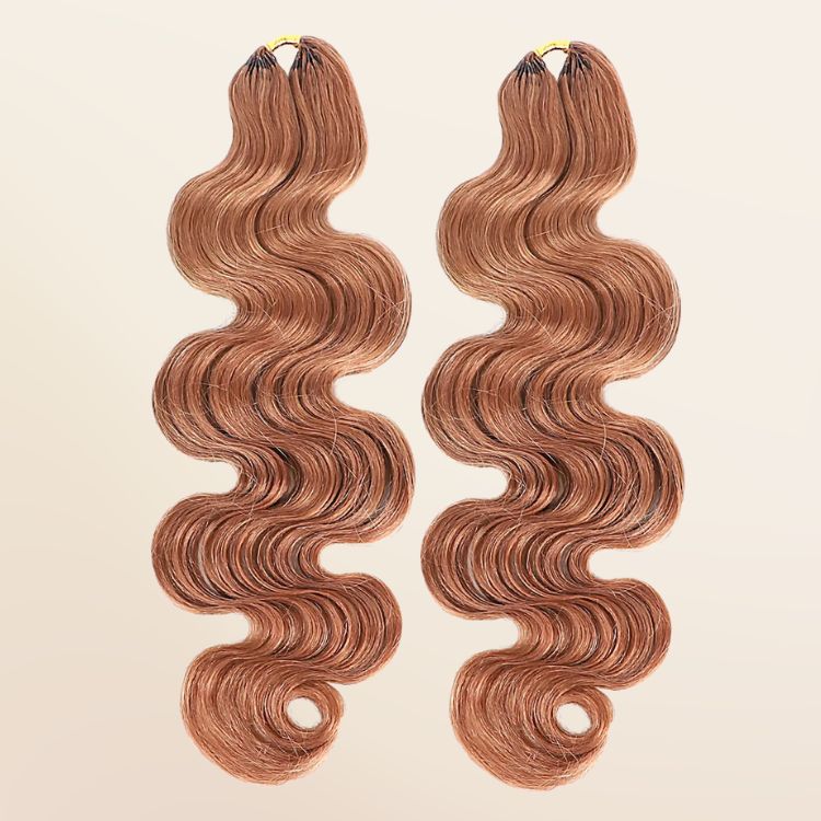 #4 Dark Brown Color Body Wave Feather Crochet Hair Extension Human Hair - Rafarada