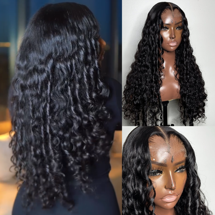 Spiral Curl Front Lace Wig Glueless Lace Wigs Natural Human Hair Wigs - Rafarada