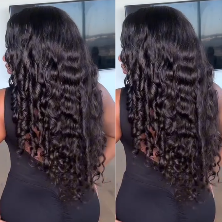 Spiral Curl Front Lace Wig Glueless Lace Wigs Natural Human Hair Wigs - Rafarada