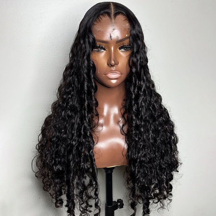 Spiral Curl Front Lace Wig Glueless Lace Wigs Natural Human Hair Wigs - Rafarada