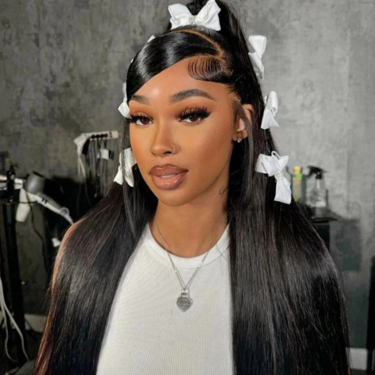 Straight Human Hair Glueless Lace Front Wigs 6x4/13x4 HD Transparent Lace Frontal Wig- Rafarada