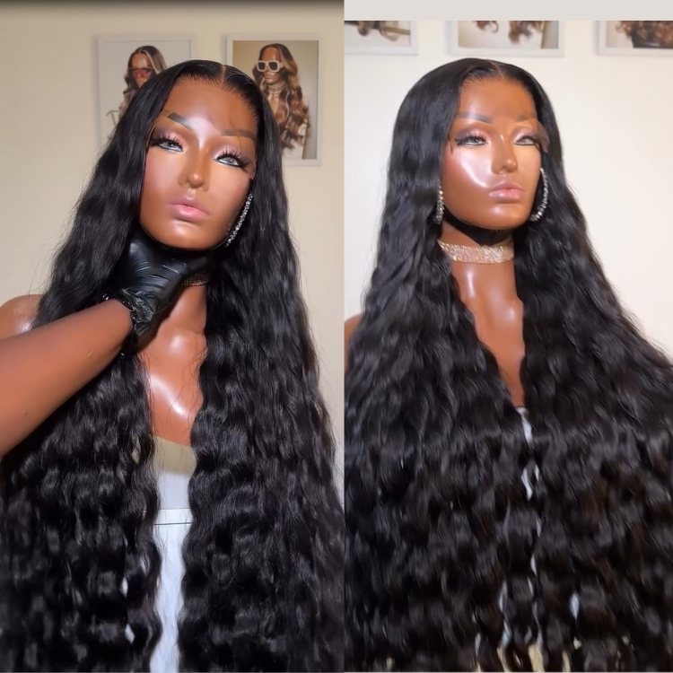 Long Hair Loose Deep Wave Pre Plucked Glueless Pre Bleached Human Hair Wig - Rafarada