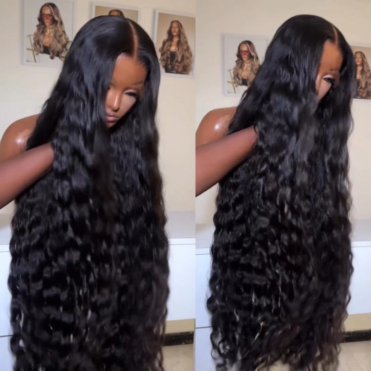 Long Hair Loose Deep Wave Pre Plucked Glueless Pre Bleached Human Hair Wig - Rafarada