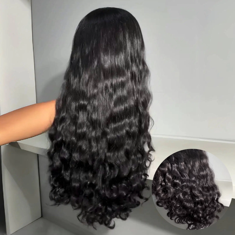 Wand Curls Loose Deep Wave Pre Plucked Hairline HD Lace Frontal Human Hair Wigs - Rafarada