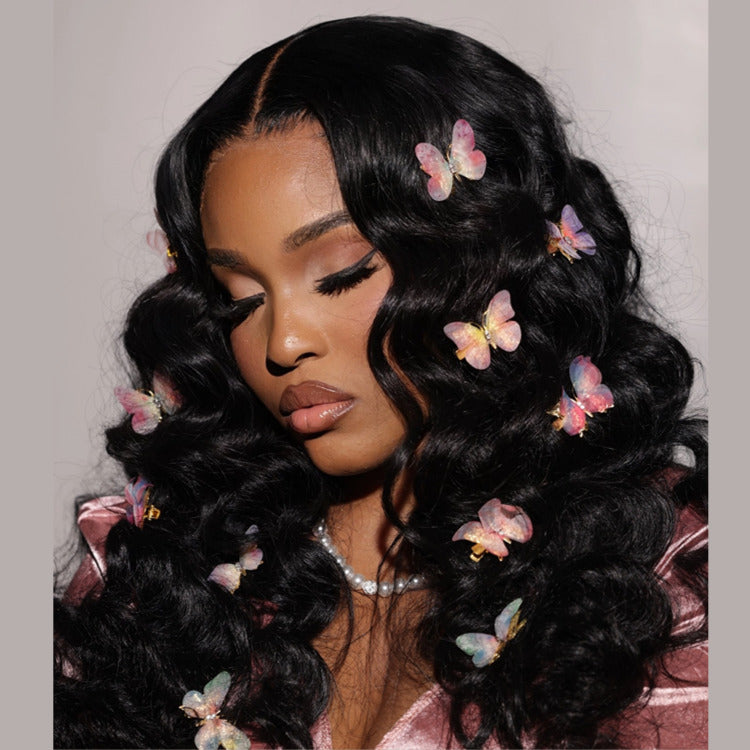 Loose Wave Brazilian Virgin Human Hair Pre plucked Lace Front Wigs Natural Black - Rafarada