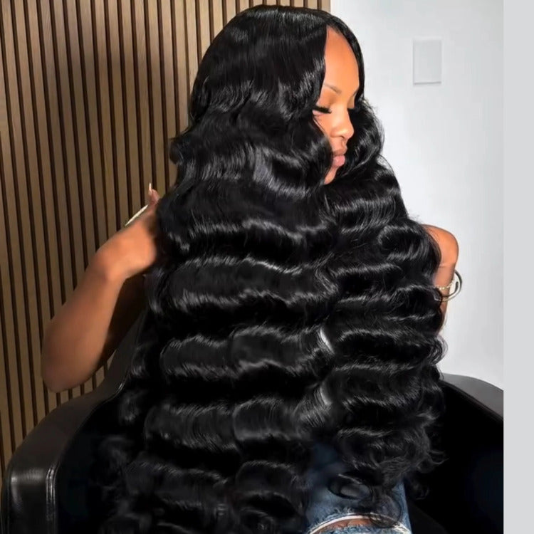 Loose Deep Glueless 6x4 / 13x4 Transparent Lace Front Wig Pre Plucked Brazilian Human Hair Wig - Rafarada