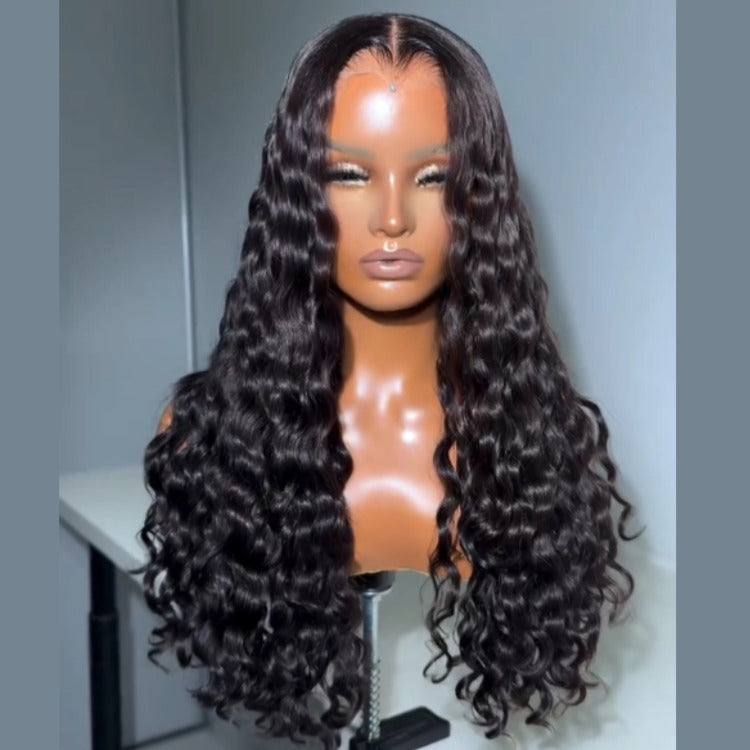 Wand Curls Loose Deep Wave Pre Plucked Hairline HD Lace Frontal Human Hair Wigs - Rafarada