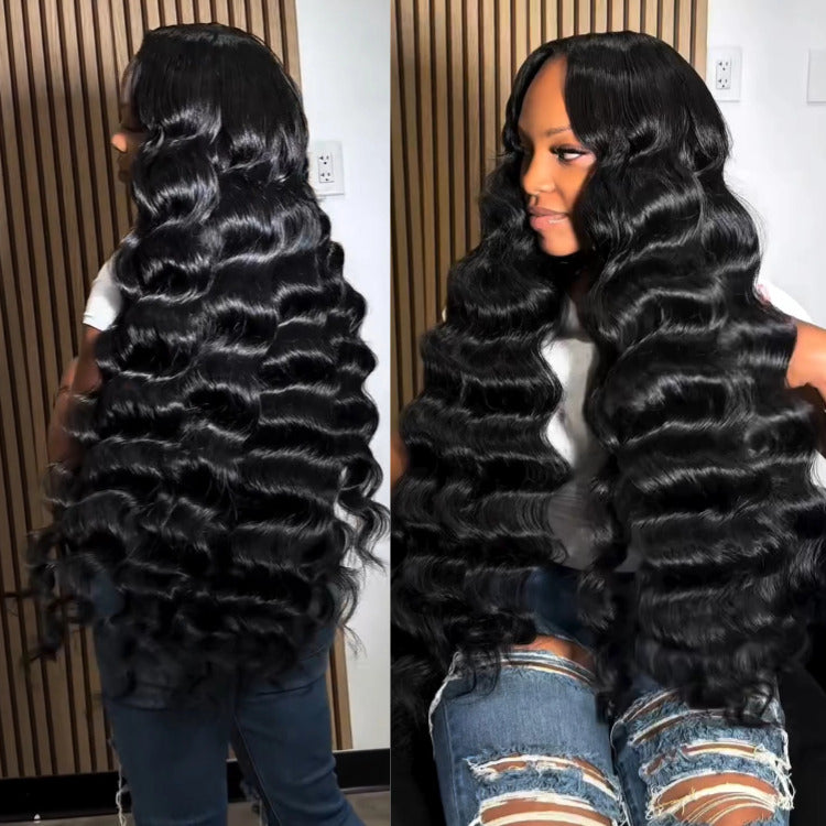 Loose Deep Glueless 6x4 / 13x4 Transparent Lace Front Wig Pre Plucked Brazilian Human Hair Wig - Rafarada