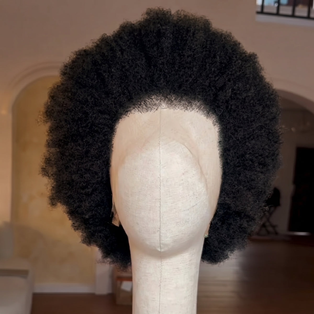 Chestnut Brown Tight Coily Short Pixie Wig - Voluminous Afro Texture - Defined Micro Kinky Twists - Rafarada