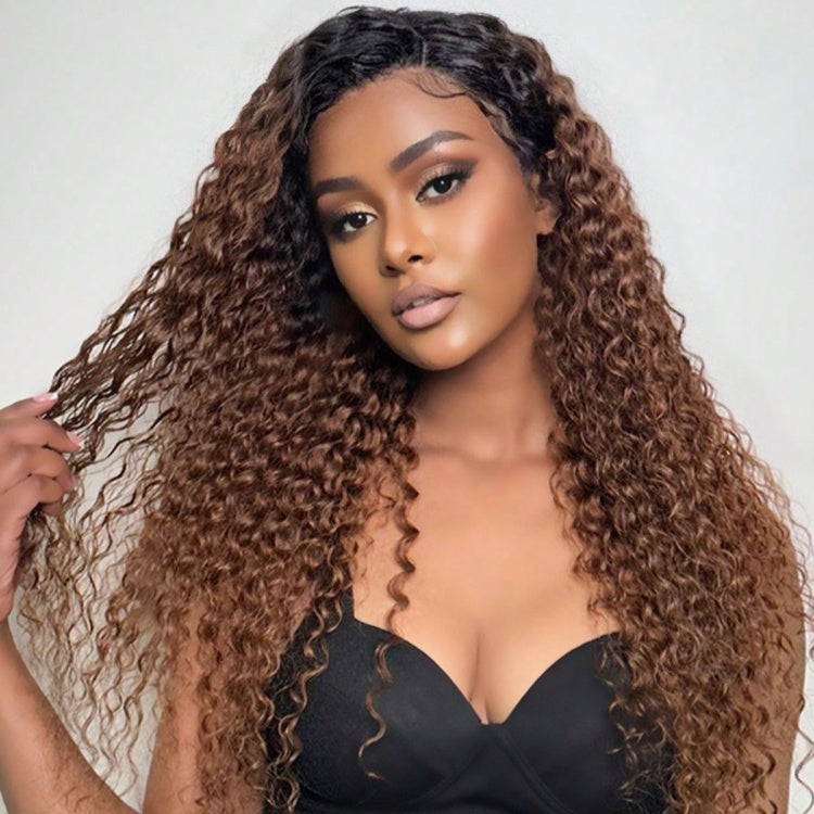 1B/30 Ombre Color Curly Crochet Hair 100% Human Crochet Braids Extensions - Rafarada