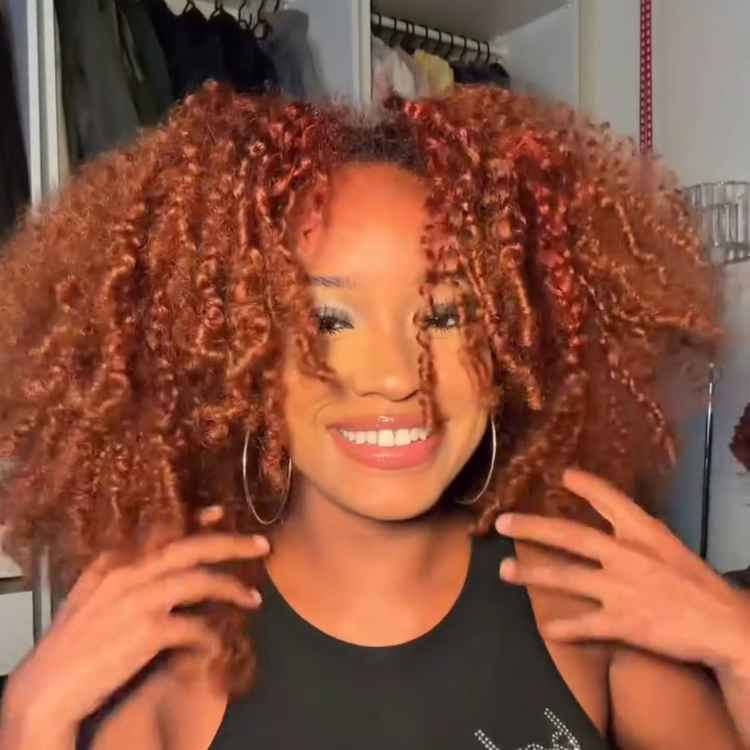 Ginger Orange Kinky Curly Human Hair Wig Glueless Copper Red Curly Wig Pre-Plucked Auburn Afro Curly Wig - Rafarada