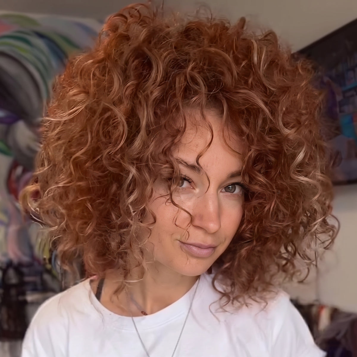 Orange With Blonde Color Natural Curly Wave Human Hair Drawstring Ponytail Hair Extensions - Rafarada