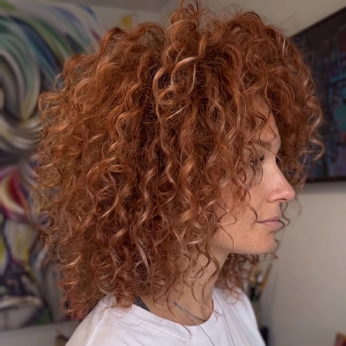 Orange With Blonde Color Natural Curly Wave Human Hair Drawstring Ponytail Hair Extensions - Rafarada