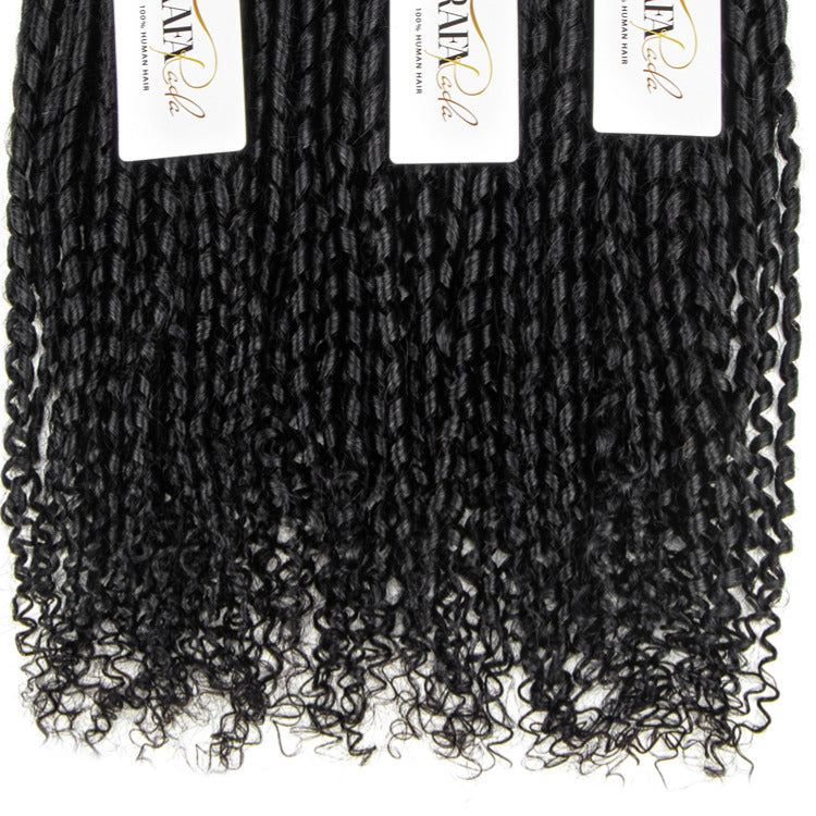 Pixie Curly Human Hair Bundles Natural Black Tight Defined Curls -Rafarada