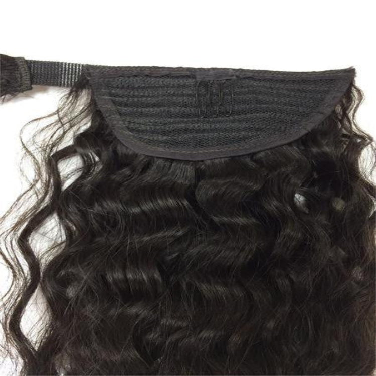 Wrapped Ponytail Extension Water Wave Natural Texture Everyday Hair - Rafarada