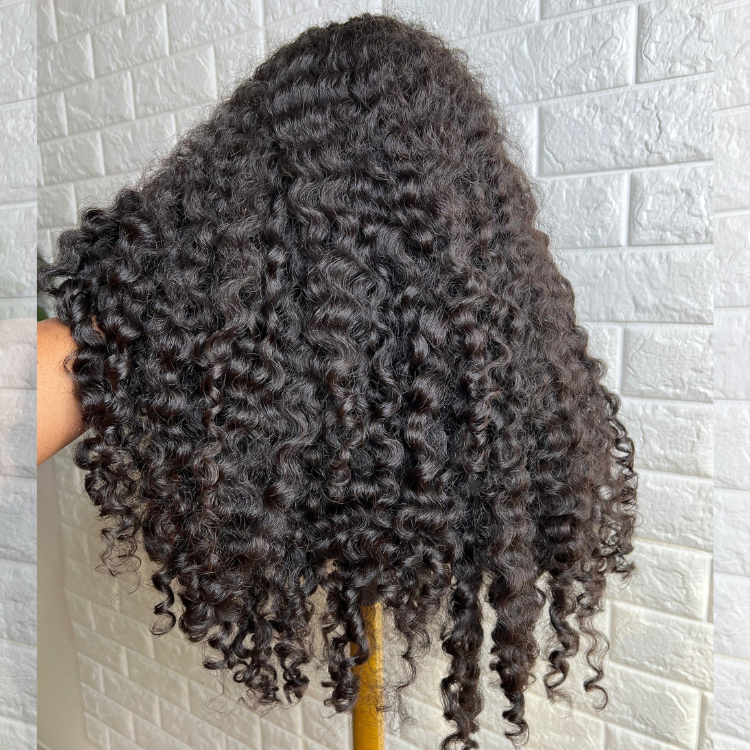 Raw Burmese Curly Wig Transparent HD Lace Frontal Wigs Burmese Curly Human Hair Wig- Rafarada