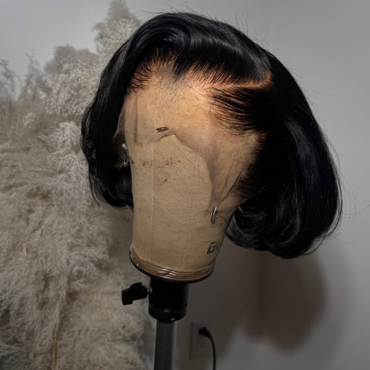 Dark Brown Short Bob Wig Cute Hair HD Lace Frontal 100% Human Hair Wigs - Rafarada