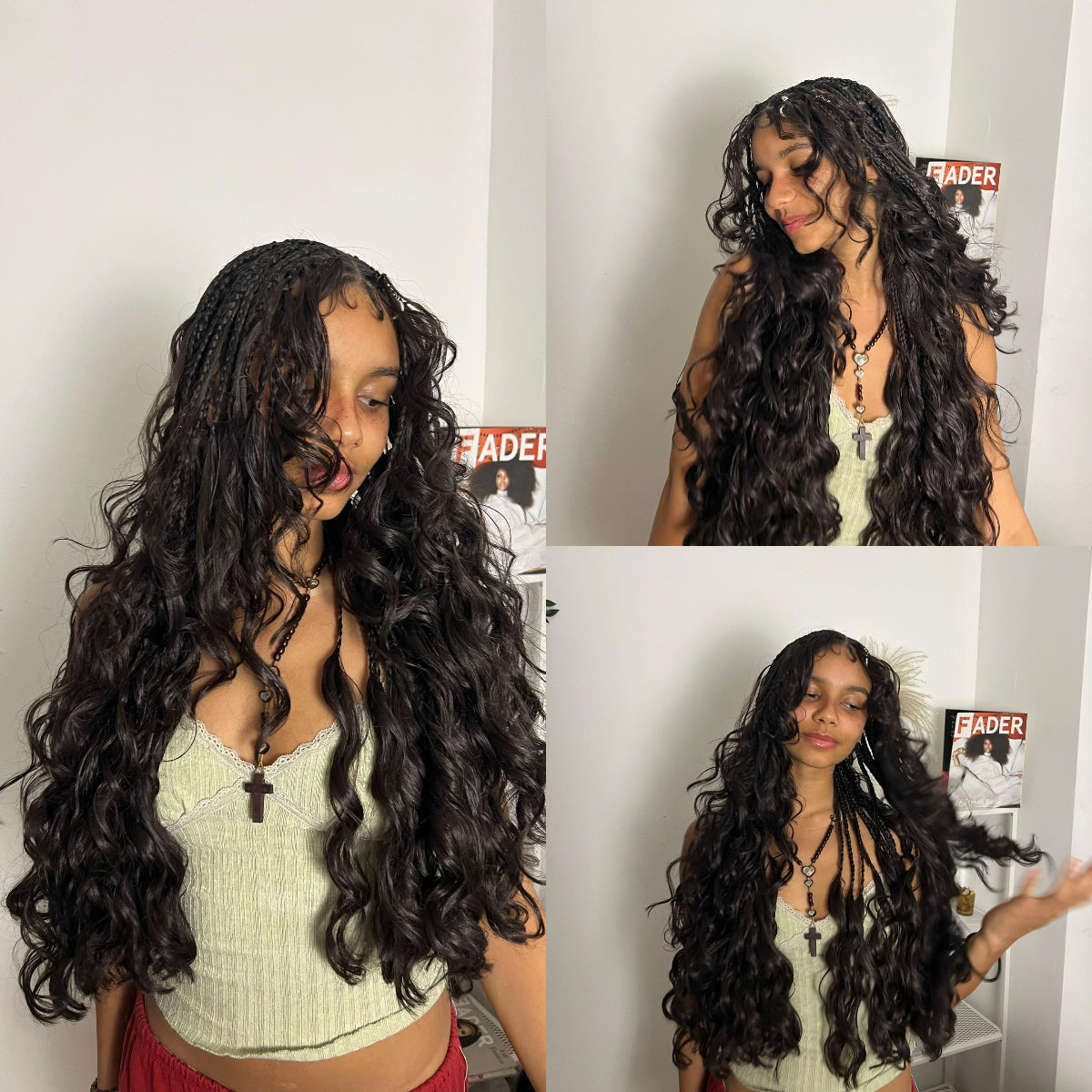 Spiral Curly Human Bulk Hair Extensions For Braiding & Boho Braids - Rafarada