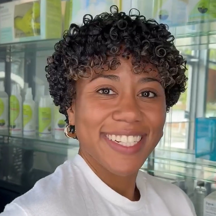 Natural Black with Honey Brown Highlights Coily Bob Wig Short Pixie Cut Spiral Curly Human Hair - Rafarada