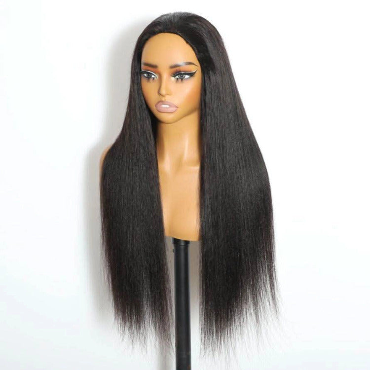 Straight Wig 3-In-1 Half Wig 220% Density Glueless Flexi-Fit Drawstring Wig - Rafarada