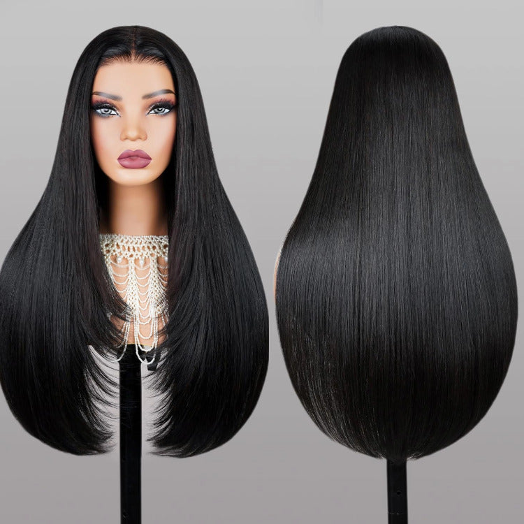 Layered Butterfly Hair Cut Straight HD Lace Closure Human Hair Wigs- Rafarada