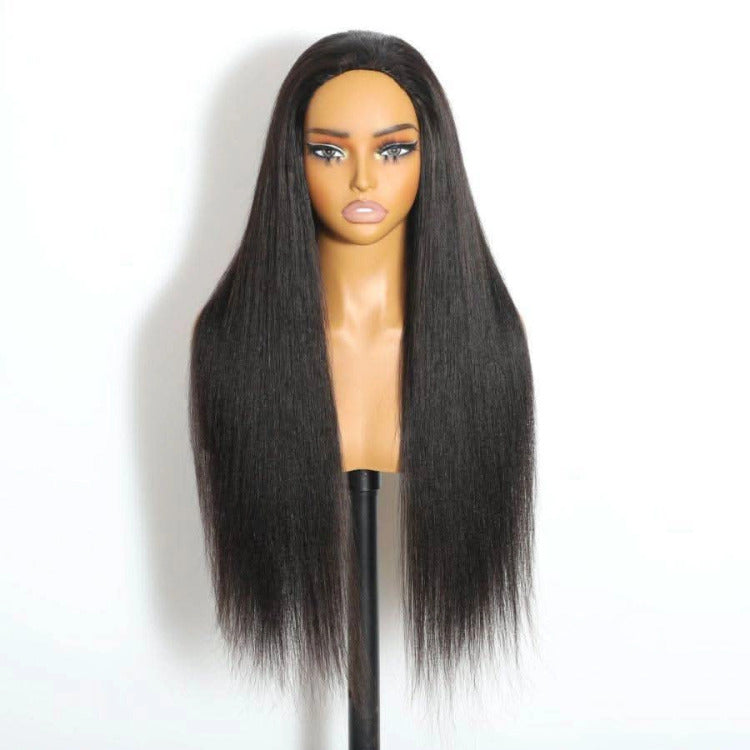Straight Wig 3-In-1 Half Wig 220% Density Glueless Flexi-Fit Drawstring Wig - Rafarada