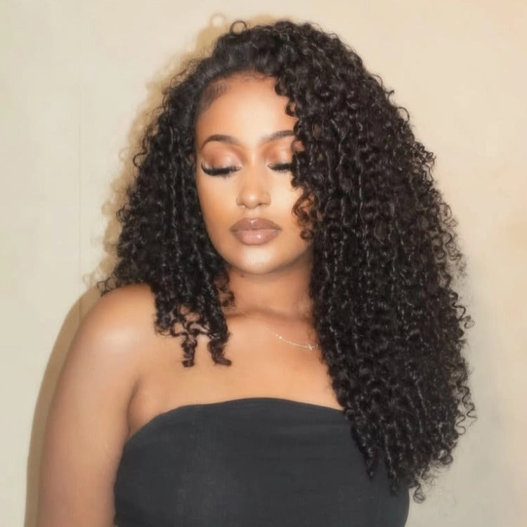 Gorgeous Twist Curly Glueless HD Transparent Lace Wig - Rafarada