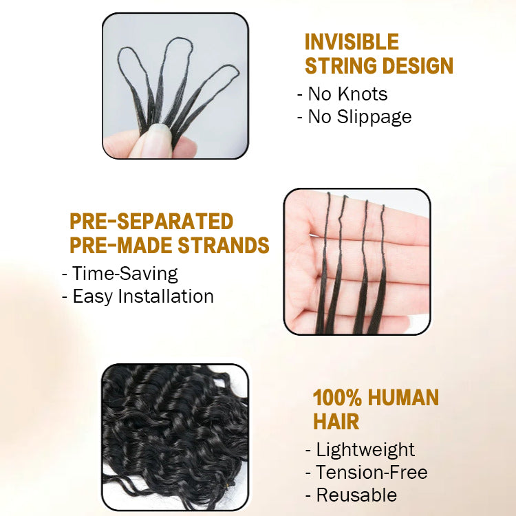 Water Wave Crochet Hair Extension 100% Human Crochet Extensions - Rafarada
