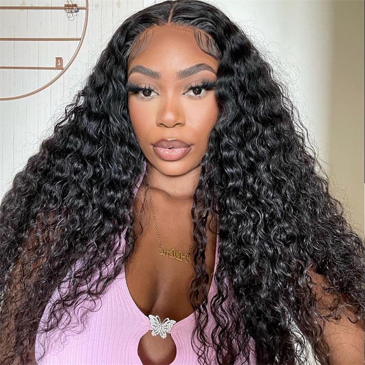 Water Wave Human Hair 13x4/6x4 Lace Front Wigs Easy To Wear HD Transparent Human Hair Wig- Rafarada