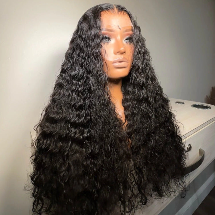 Water Wave Wigs Glueless HD Lace Front Wigs Human Virgin Hair Preplucked Natural Hairline- Rafarada