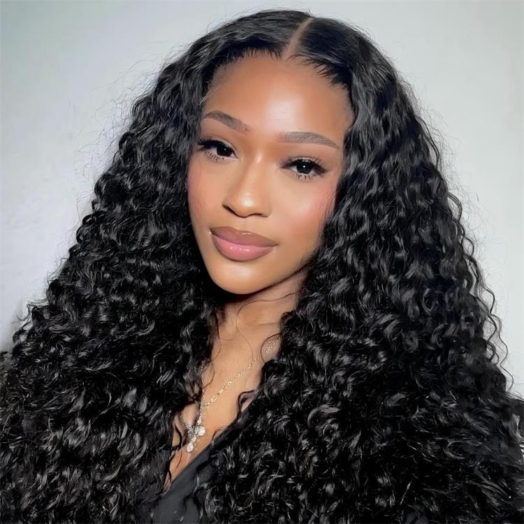 Water Wave Wigs Glueless HD Lace Front Wigs Human Virgin Hair Preplucked Natural Hairline- Rafarada