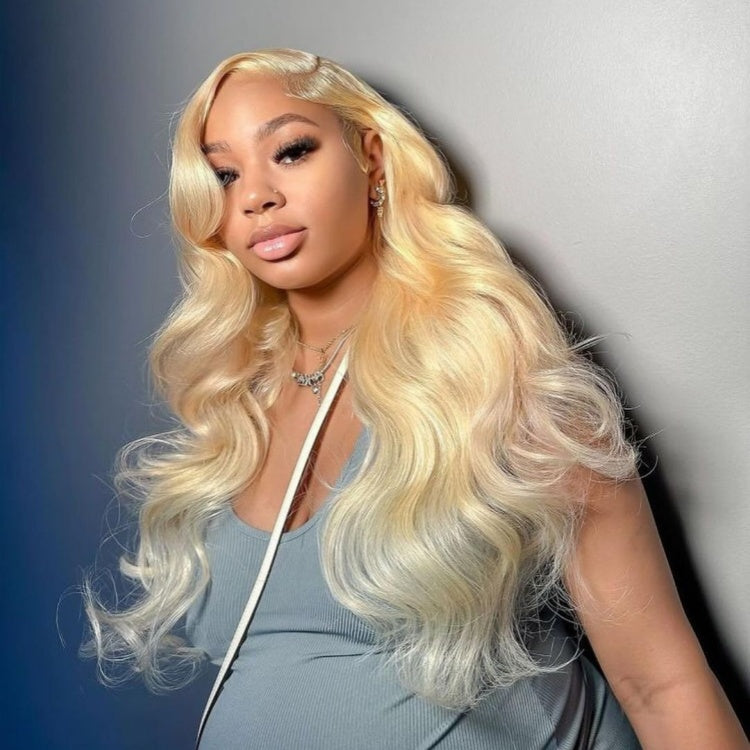 613 Blonde Body Wave HD Lace Wig Virgin Human Hair Wigs Pre-Plucked Hairline Wig - Rafarada