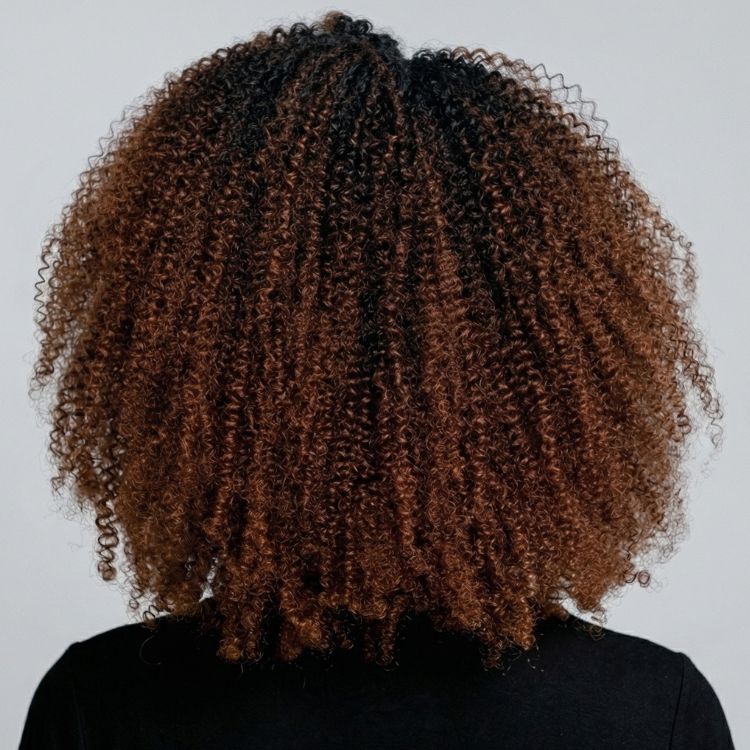Glueless V Part Wig Human Hair Ombre Brown No Leave Out Beginner Friendly No Glue No Gel Upgrade V Part Kinky Curly Wig - Rafarada