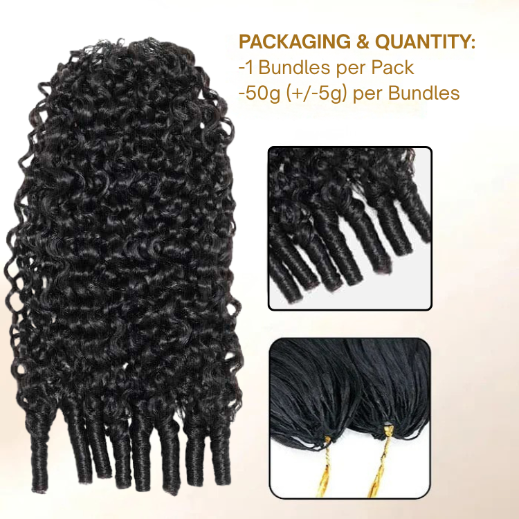 Raw Burmese Curly Human Crochet Hair Extensions Natural Color Feather Crochet Hair- Rafarada