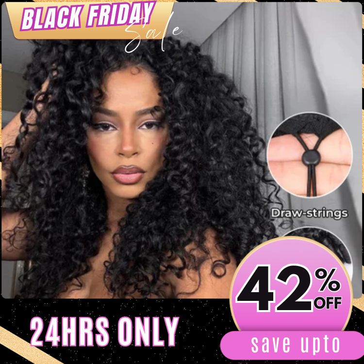 Burmese Curly Glueless Wig Bleached Knots 360 HD Lace Front Wig Invisi Draw-Strings Wig - Rafarada