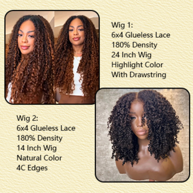 Highlight P4/27 Piano Color Curly Wig Lace Frontal Human Hair Wig Bouncy Ombre Brown Curly Wig Pre-plucked with Baby Hair - Rafarada
