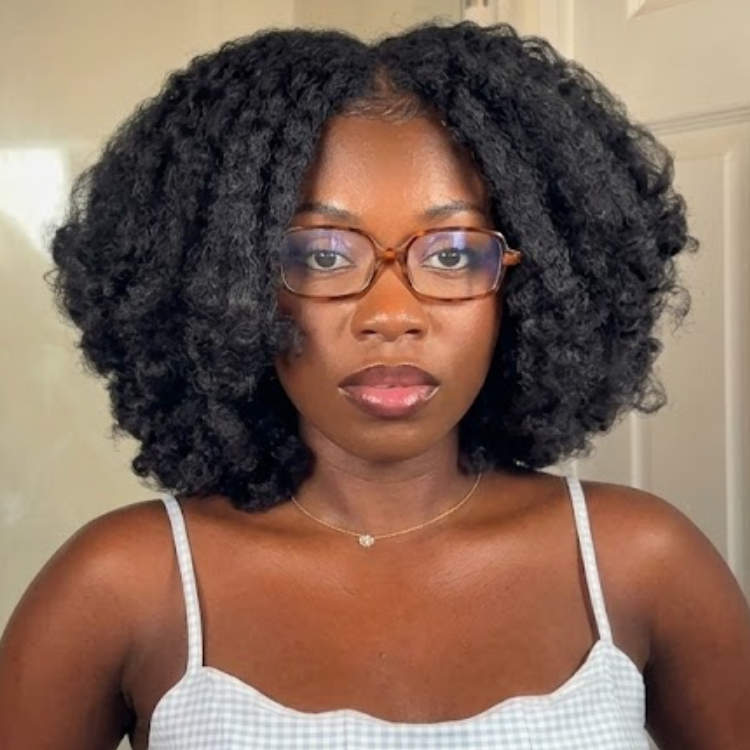 Natural Black 4B 4C Kinky Straight Blowout Wave Bob Wig - Pre-Plucked Glueless HD Lace Human Hair Wig Middle Part- Rafarada