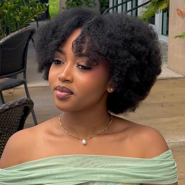 4C Coily Afro Textured Human Hair - Rich Dark Black - Rafarada