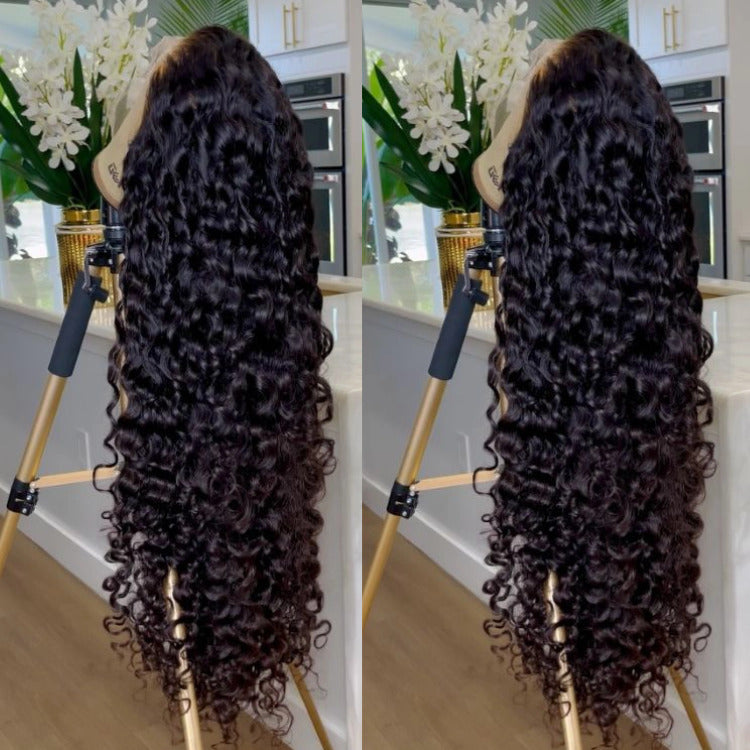 Buy 1 Get 2 Wigs Raw Burmese Curly Wig Long Hair & Popular 99J Bob Wig with Bangs - Rafarada