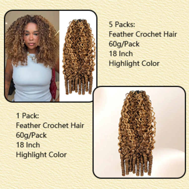 Mixed Honey Blonde Burmese Curl Crochet Hair P4/27 Brown Highlighted Curly Weave 100% Human Hair Extensions for Volume - Rafarada