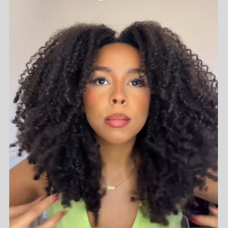 Natural Black Kinky Curly Lace Front Human Hair Wigs High Density Natural Black Brazilian Raw Hair Defined Bouncy Curls Wig - Rafarada