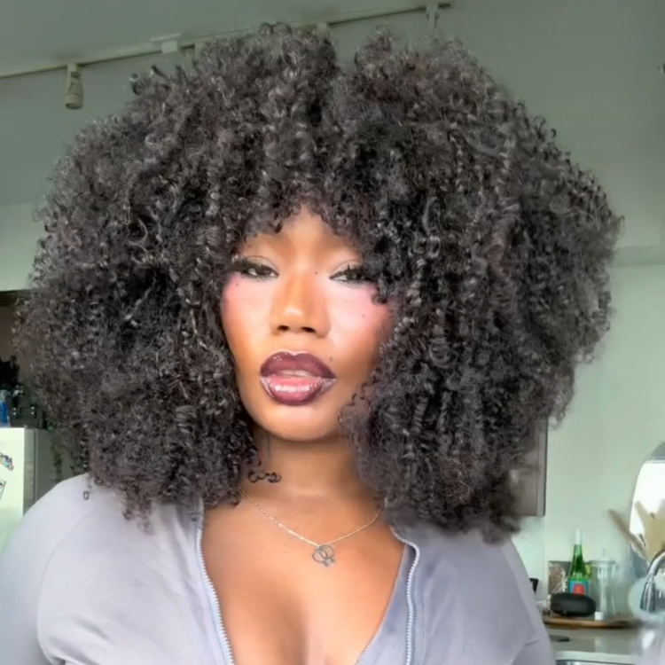 Pre-Layered Low Maintenance Kinky Curly Glueless Wig 3D Layered Afro Kinky Curly Human Hair - Rafarada
