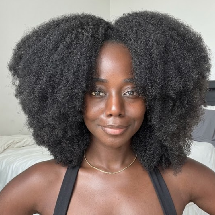 High Density 4C Coily Curl Natural Black Afro Coily Half Wig Glueless Human Hair Half Wig - Rafarada