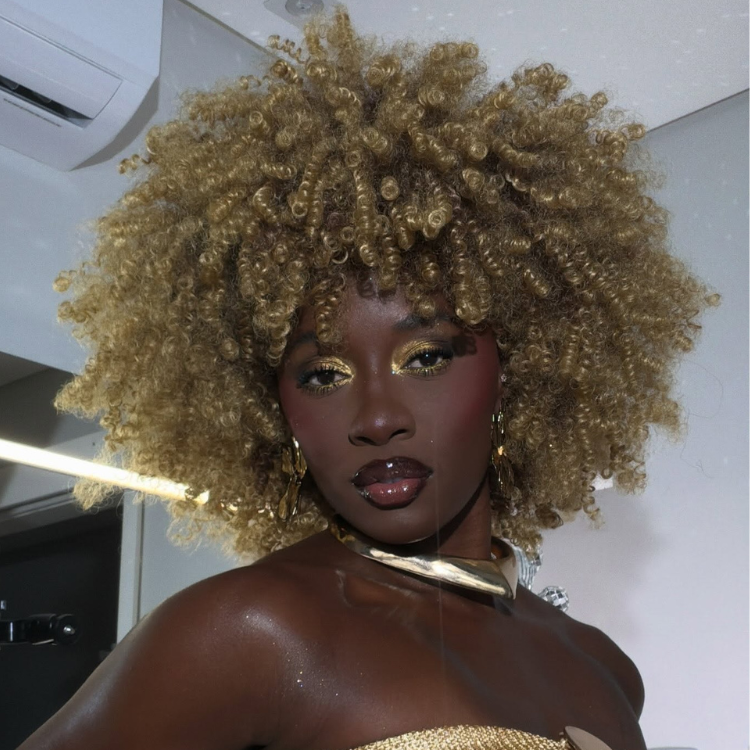 Honey Blonde Afro Kinky Coily Wig with Bangs Short Golden Blonde Coily Human Hair Wig - Rafarada