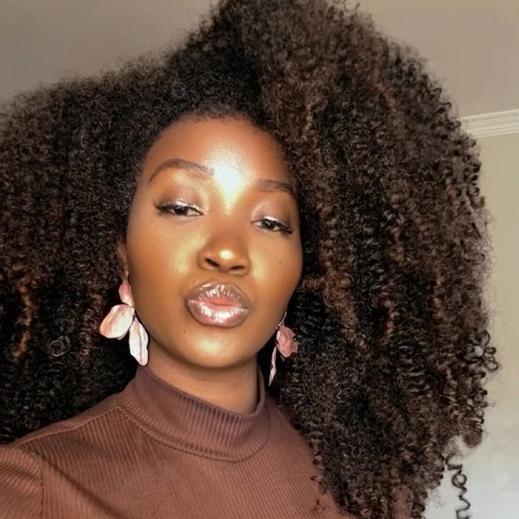 Glueless Black to Chocolate Brown Ombre with Golden Honey Highlights Voluminous Afro Kinky Coily Lace Front Wig High Density Bouncy Tipped Human Hair Wig- Rafarada