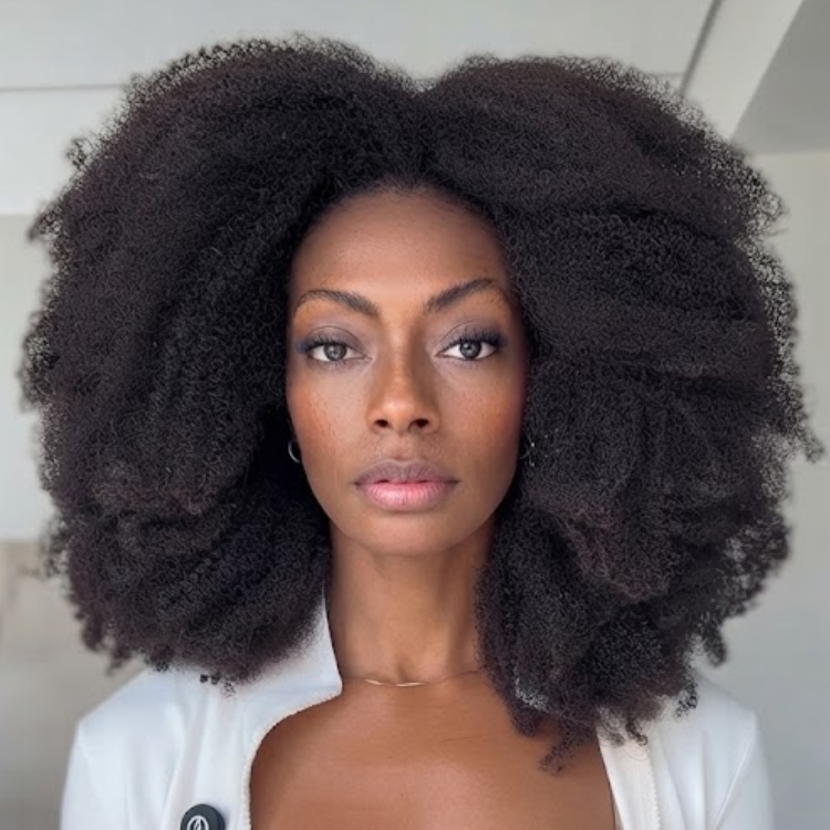 Glueless Afro Kinky Curl Human Hair Wear & Go Lace Closure Wigs Afro Curly Half Wigs- Rafarada