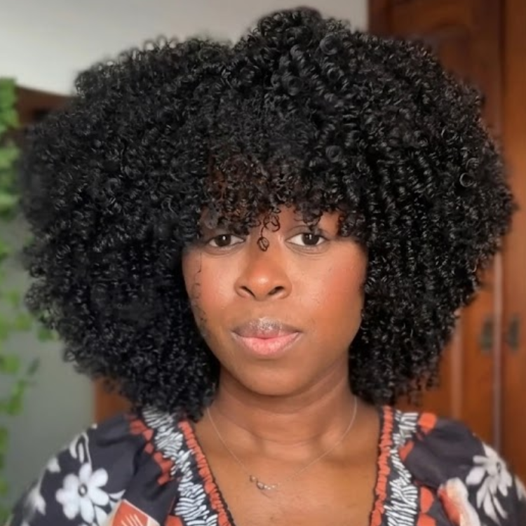 Glueless Burgundy Highlight Afro Kinky Curly Wig with Bangs 4x4 Lace Wine Red Highlighted Human Hair Wigs Bouncy Tight Coil Fringe Wig Pre-Plucked & Beginner Friendly - Rafarada