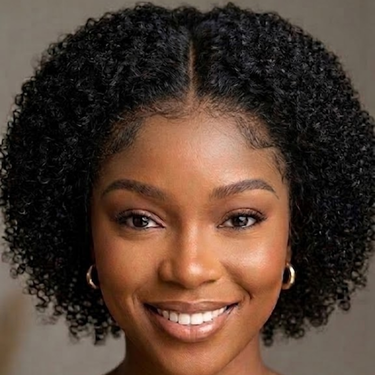 Natural Black Afro Kinky Curly Human Hair HD Lace Front Wig 13x6 Pre-Plucked with Pre-Cut 4C Edges- Rafarada