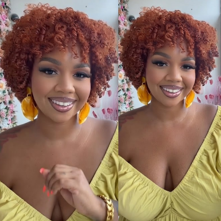 Auburn Ginger Brown Afro Kinky Curly Bob Wig with Bangs 100% Human Hair Short Glueless Tight Ringlet Curl Wig for Women- Rafarada