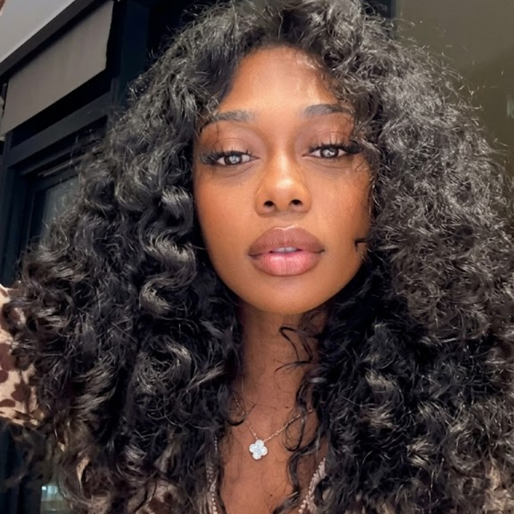 Radiant Jet Black Bouncy Tight Body Wave Lace Front Human Hair Wig- Rafarada